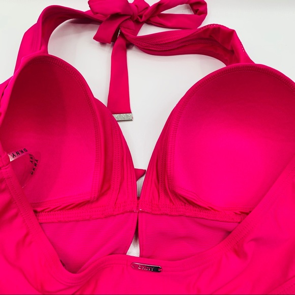 Dkny Swim Dkny Hot Pink Halter One Piece Swimsuit Poshmark